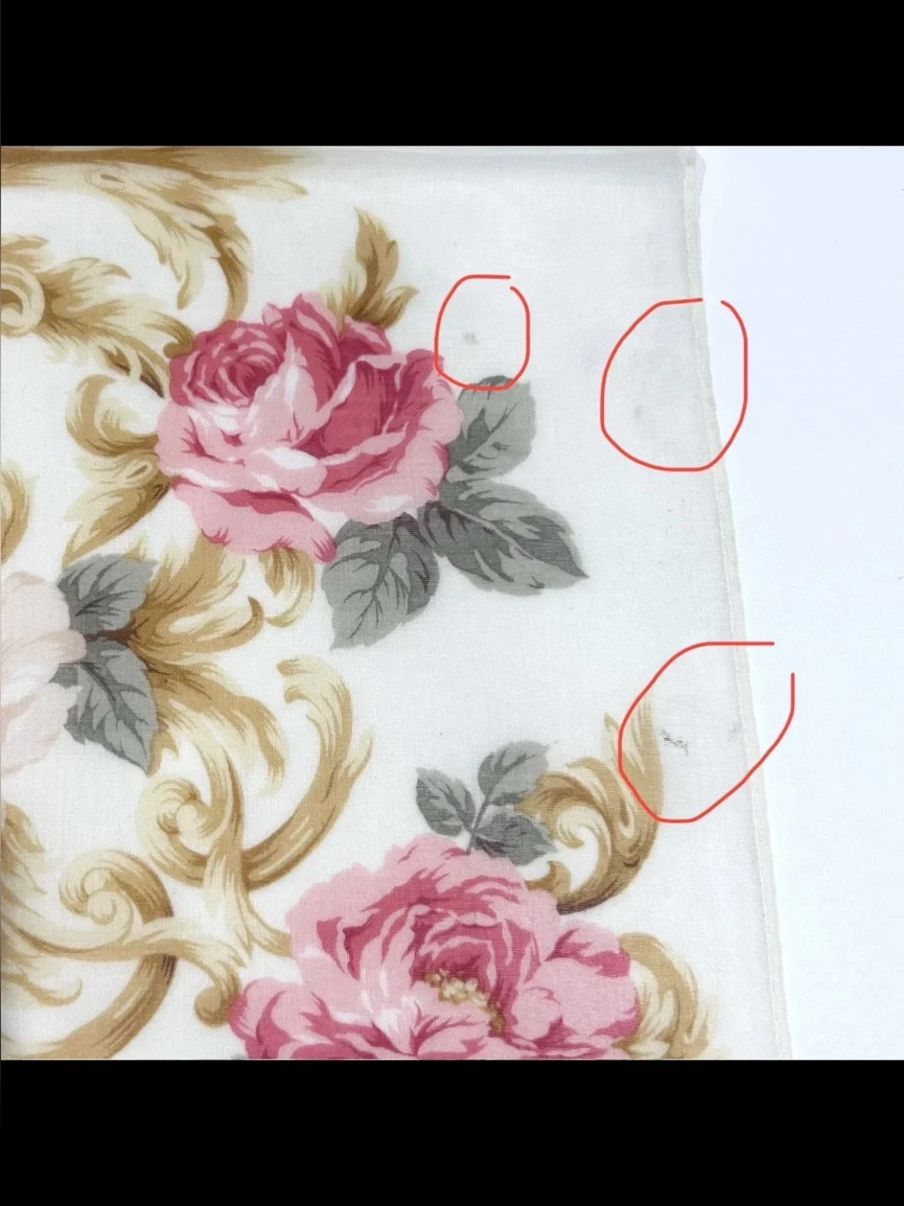 Dior Pink Floral Silk Neck Scarf on Cream Ground